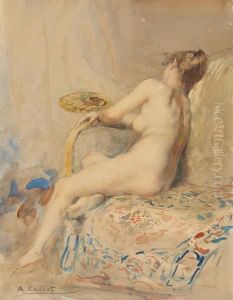 Nu A L""eventail by Antoine Calbet