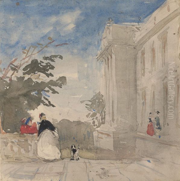 Figures on a Terrace - view 1