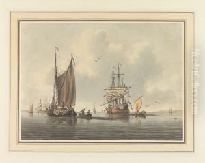 A Calm Day in the Anchorage by John Cleveley the Younger