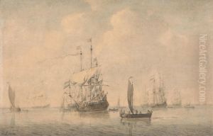 Warships Preparing to Sail from their Anchorage