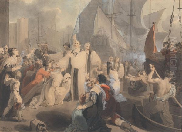 The Seven Bishops Going To Trial - view 1