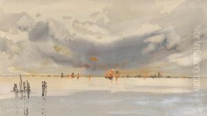 Evening on the Lagoon, Venice by Hercules Brabazon Brabazon