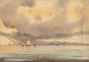 Euganian Hills from the Lagoon -- Low Tide
