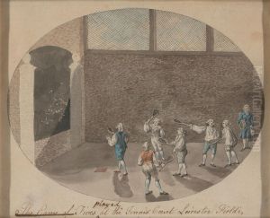 Fives played at the Tennis court Leicester Fields by Robert Dighton