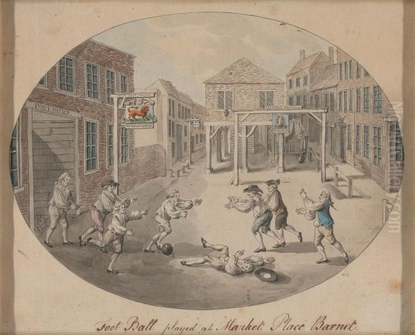 Foot Ball played at Market Place, Barnet - view 1