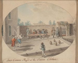 Four Corners Played at the Swan, Chelsea by Robert Dighton