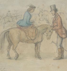 Rosa McDermott and Lord Marchhare by John Leech