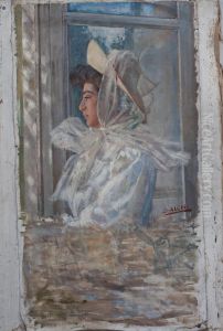 Ritratto Di Giovane Signora Con Velo Bianco Ritratto Di Giovane Signora Con Velo Bianco