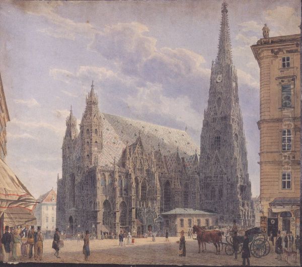 Der Stephansdom in Wien 1831-32 version) - view 1