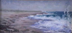 Southern beach Skagen 1901 by Hellewi Kullman