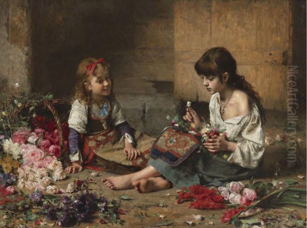 Young flower girls - view 1
