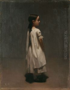 Portrait of Marie Bonnat, the artist's sister by Leon Bonnat