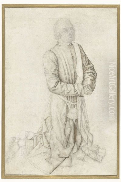 Study of a kneeling man, probably a donor - view 1