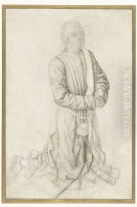 Study of a kneeling man, probably a donor by Dieric Bouts