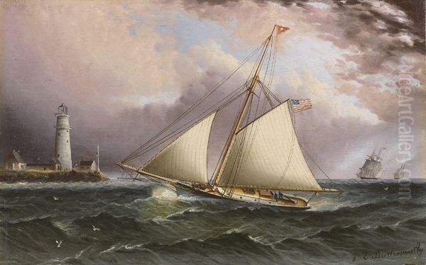Yacht KATE off Boston Light - view 1
