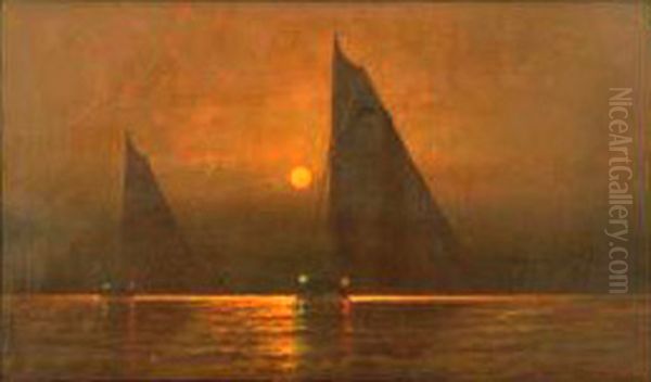 sailing at dusk - view 1