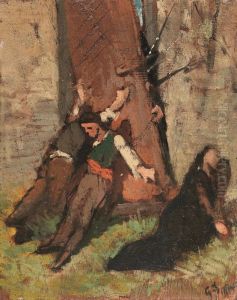 Congiura di patrioti Toscani by Giovanni Fattori