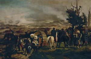 Il campo italiano alla battaglia di Magenta by Giovanni Fattori