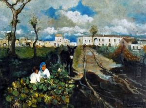 Paesaggio Con Figure E Asinello by John, Giovanni Califano
