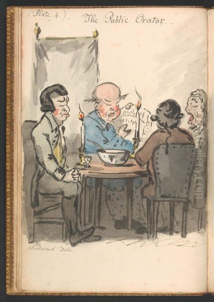 Coffee-House Characters, or Hints to the Readers of Newspapers Exemplified in Eight Characteristic Designs with Letter Press Elucidations to Each Plate - view 1