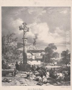 Croix de Moulin les Planches by Richard Parkes Bonington