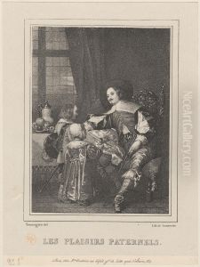 Les Plaisirs Paternels by Richard Parkes Bonington