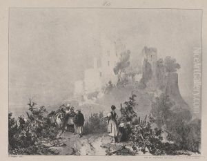 Ruines de Chateau d'Arlay by Richard Parkes Bonington