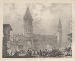 Vue Generale de l'Eglise de l'Abbaye de Tournus Vue Generale de l'Eglise de l'Abbaye de Tournus
