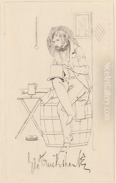 George Cruikshank, self-portrait - view 1