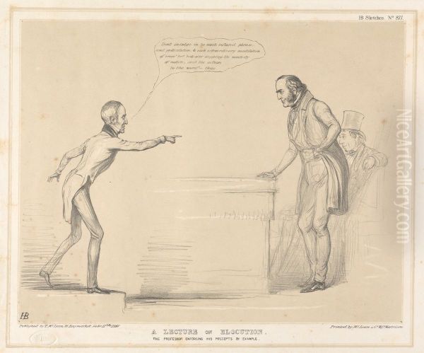 A Lecture on Elocution, the Professor Enforcing his Precepts by Example - view 1
