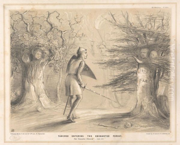 Tancred Entering the Enchanted Forest, Vide "Jerusalem Delivered"--Canto XIII - view 1