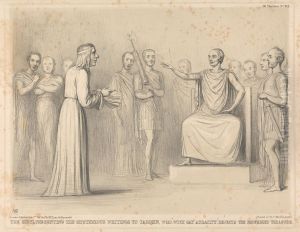 The Sibyl Presenting the Mysterious Writings to Tarquin, Who "With Gay Audacity" Rejects the Proferred Treasure