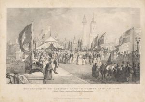 The Ceremony of Opening London Bridge, August 1, 1831 by Thomas Allom