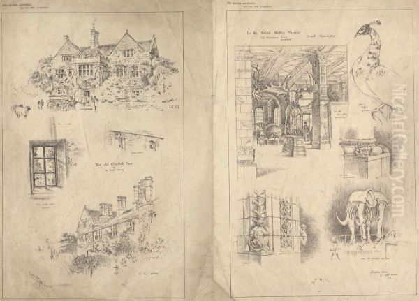 Rambling Sketces, from ; 'The British Architecture' - view 1