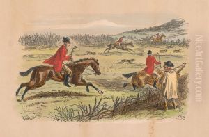 No. 6. Over the Hills and Far away. Yokel (To half-baked Stagger). by Hablot Knight Browne