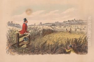 No. 7. "The very best run of the season" - and Tommy Dumphty has a capital view of it by Hablot Knight Browne