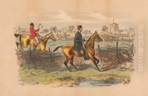 No. 11. Sporting Parson - "Well! I'm d---, b-b-blest (I mean), if the cunning beggar has't run to ground in My Own churchyard!" by Hablot Knight Browne