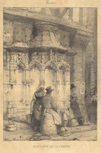 Rouen - Fontaine de la Crosse by Richard Parkes Bonington