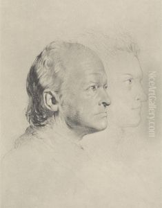 Reproduction of "William Blake in Youth and Age" by George Richmond