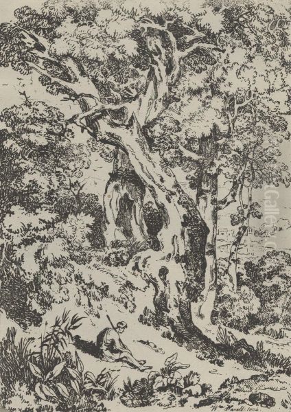 Landscape with a Seated Shepherd - view 1
