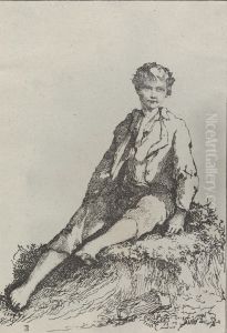 Boy Seated by Thomas Barker