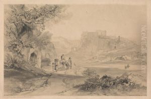 Valmontone, from Views in Rome and its Environs, 1841