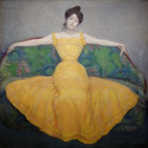 Woman in a yellow dress Woman in a yellow dress