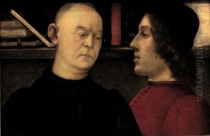 Double portrait of Piero del Pugliese and Filippino Lippi by Filippino Lippi