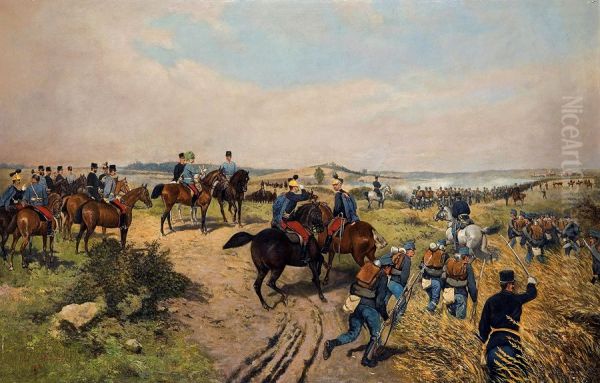 Emperor Franz Joseph on manoeuvres - view 1
