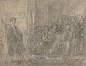 Falstaff Inspecting the Recruits by Francis Hayman