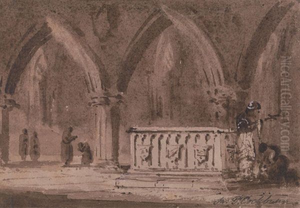 Figures by a Tomb - view 1