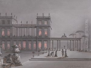 Figures on Terrace of a Palazzo by Cockburn, James Pattison