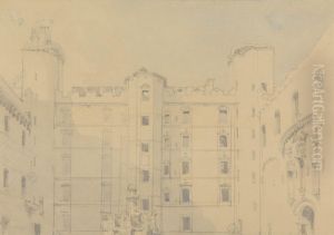 Linlithgow Palace Courtyard, West Lothian by David Roberts