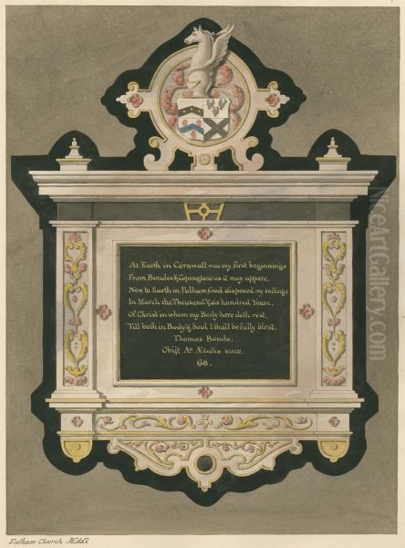 Memorial to Thomas Bonde from Fulham Church - view 1